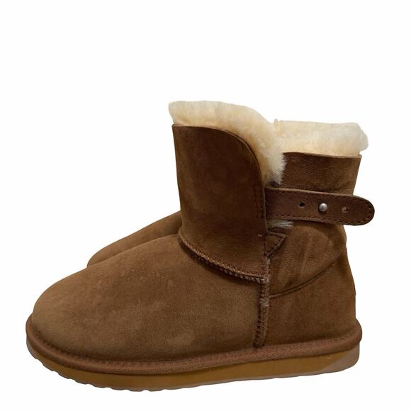 EMU Australia Womens Summerlands Sheepskin Suede Ankle Boots US 8 EU 39 Brown - Picture 4 of 12
